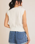 Cream Crochet Jackie Top