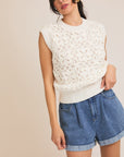 Cream Crochet Jackie Top