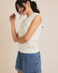 Cream Crochet Jackie Top