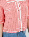 Coral Hallie Cardigan