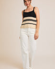 Black & Cream Gia Knit Top