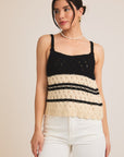 Black & Cream Gia Knit Top