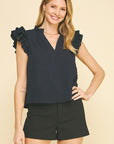 Navy Loralyn Top