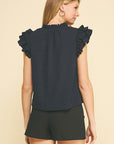 Navy Loralyn Top