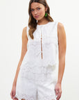 White Beach Queen Top