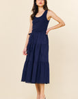 Navy Harlow Midi Dress