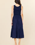 Navy Harlow Midi Dress
