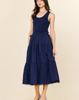 Navy Harlow Midi Dress
