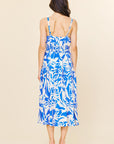 Blue & Cream Alison Midi Dress