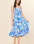Blue & Cream Alison Midi Dress