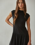 Black Harlowe Mock Flare Mini