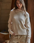 Natural Uptown Mock Sweater