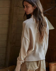 Natural Uptown Mock Sweater