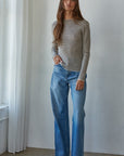 Taupe & Black Striped  Astrid Top