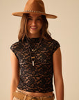 Black Romantic Lace Top