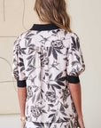 Pink Black Floral Jacqui Blouse