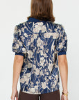 Navy Floral Jacqui Blouse