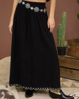 Black Embroidered Sophie Skirt