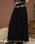 Black Embroidered Sophie Skirt