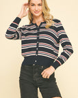 Navy Tambrey Cardigan