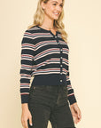 Navy Tambrey Cardigan