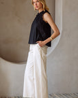 Black Ruffle Katelyn Top