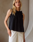 Black Ruffle Katelyn Top