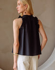 Black Ruffle Katelyn Top