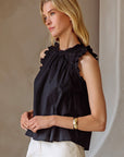Black Ruffle Katelyn Top