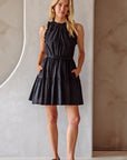 Black Ruffle Katelyn Mini Dress