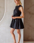 Black Ruffle Katelyn Mini Dress