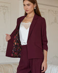 Burgundy Rosa Blazer