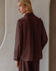 Espresso Harper Satin Blouse