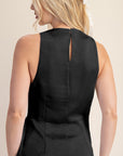 Black Front Knot Top