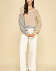 Taupe Ashlyn Multi Sweater Top