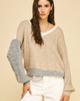 Taupe Ashlyn Multi Sweater Top