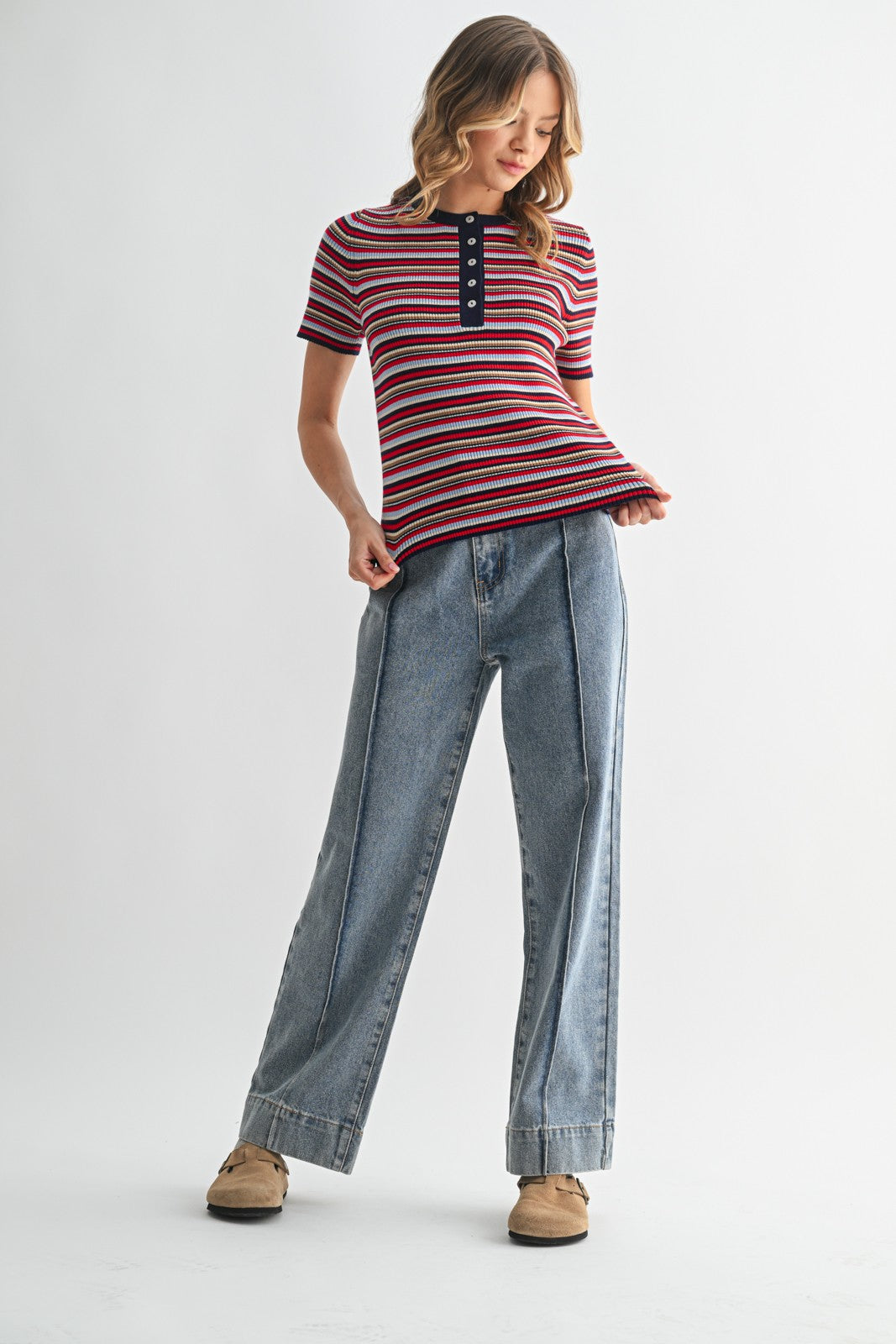 Sky &amp; Mocha Karley Top