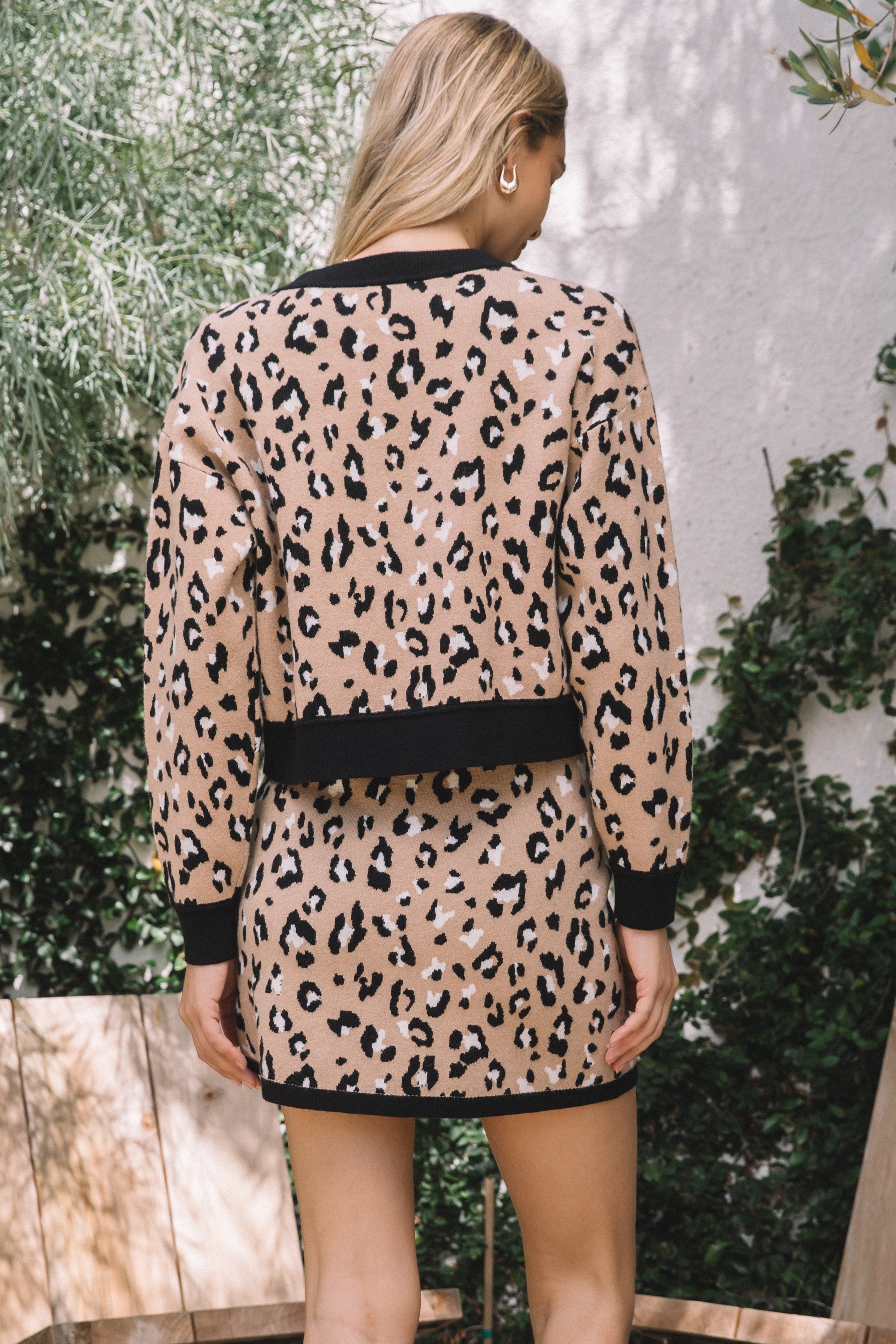 Leopard Arianne Knit Mini Skirt