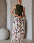 Olive Floral Moira Dress