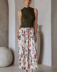 Olive Floral Moira Dress