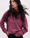 Burgundy Relaxed Long Sleeve