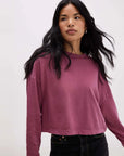 Burgundy Relaxed Long Sleeve