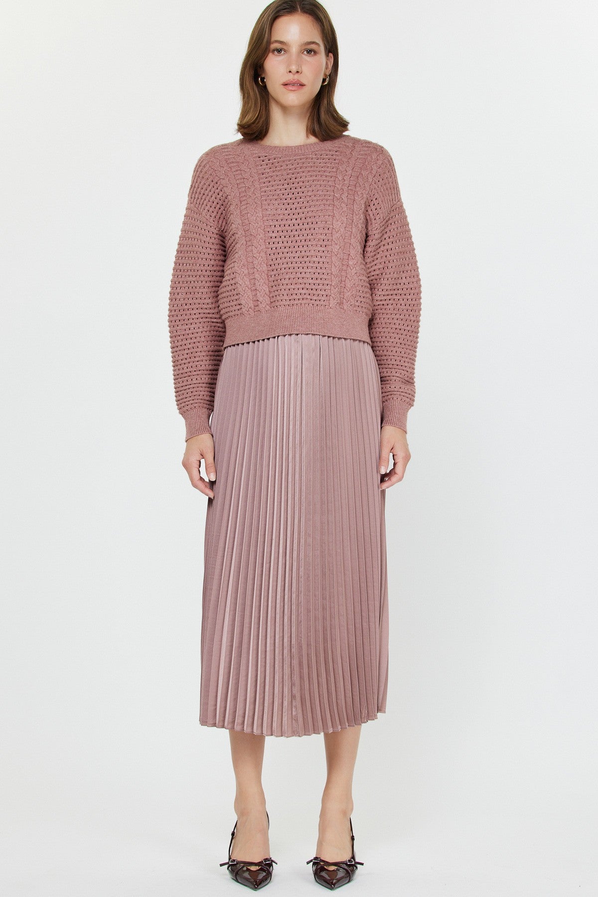 Ash Rose Long Sleeve Pullover Sweater