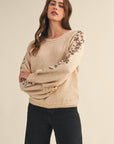 Oatmeal Brown Isla Embroidered Sweater