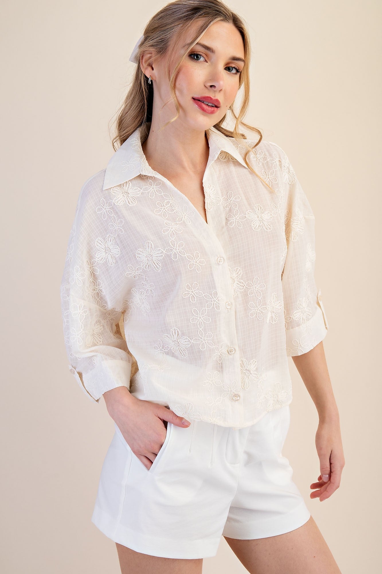 Ivory Emory Button Up