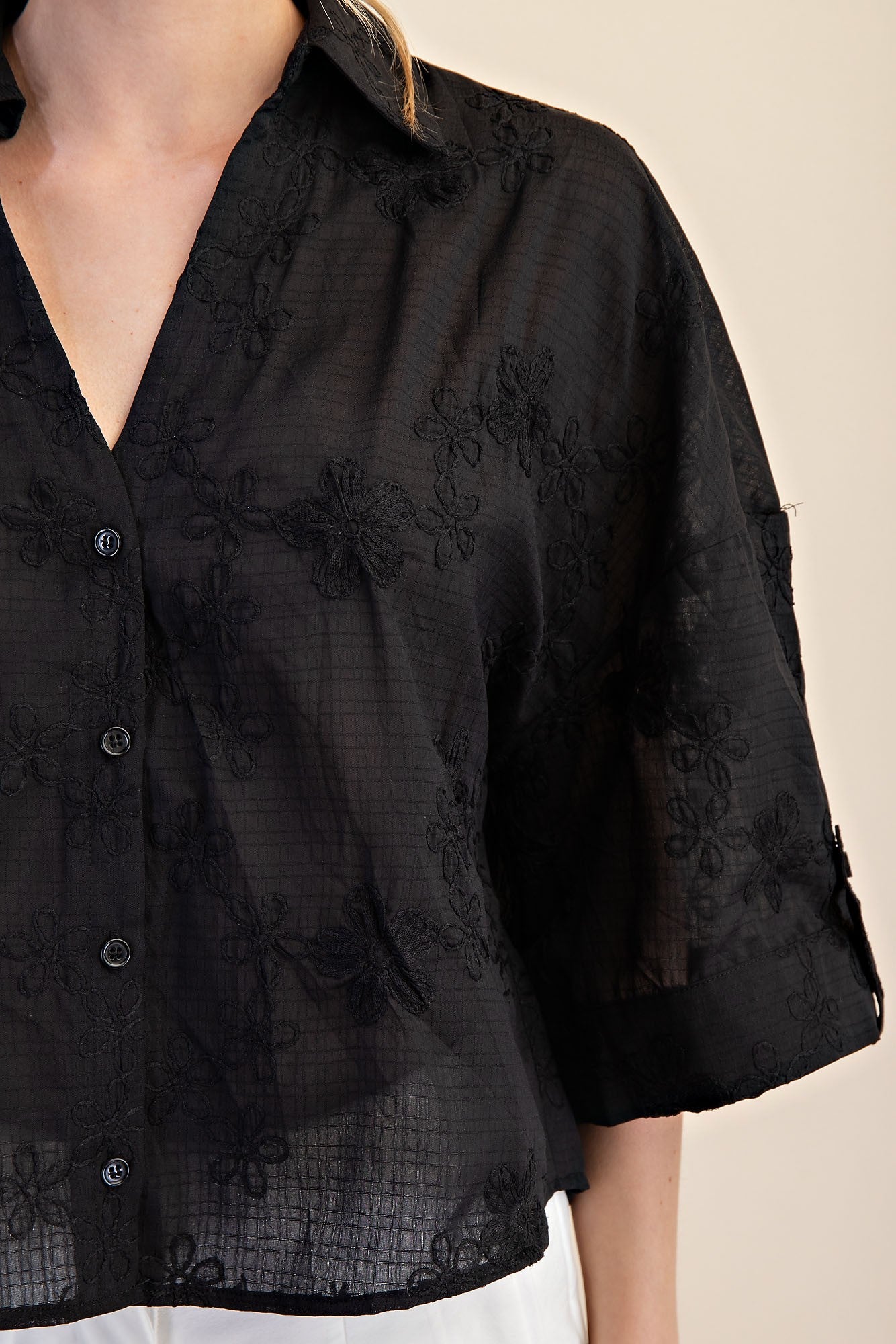 Black Emory Button Up