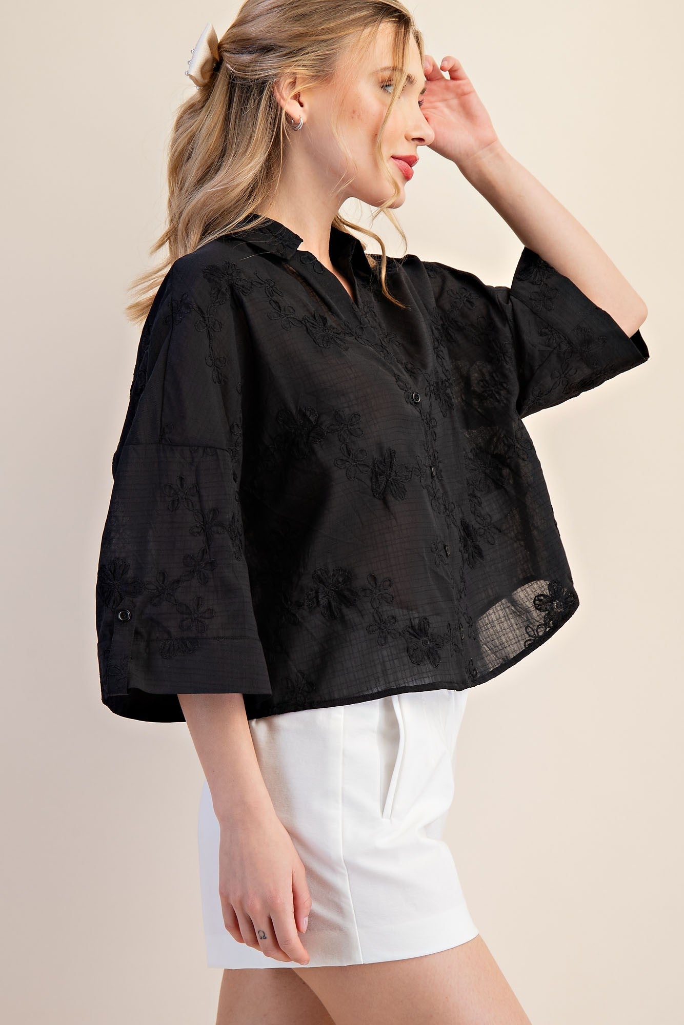 Black Emory Button Up