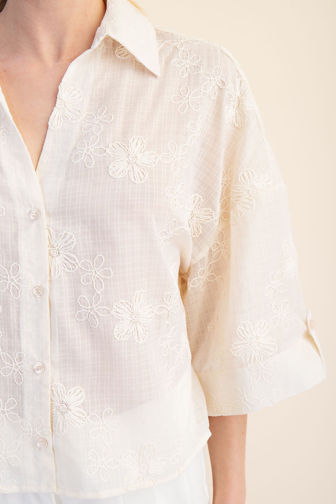 Ivory Emory Button Up