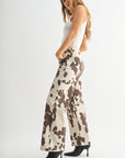 Cow Denim Long Length Wide Leg