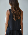 Black Solene Sleeveless Top